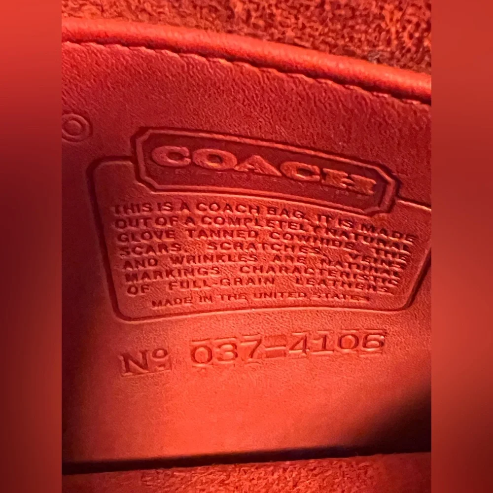 Coach Vintage 4106 Red Leather Women's Bag/Clutch, detachable straps - Picture 4 of 10